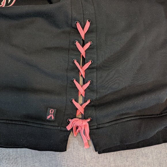 Harley Davidson Women's Black and Pink Pullover Hoodie - Picture 4 of 14